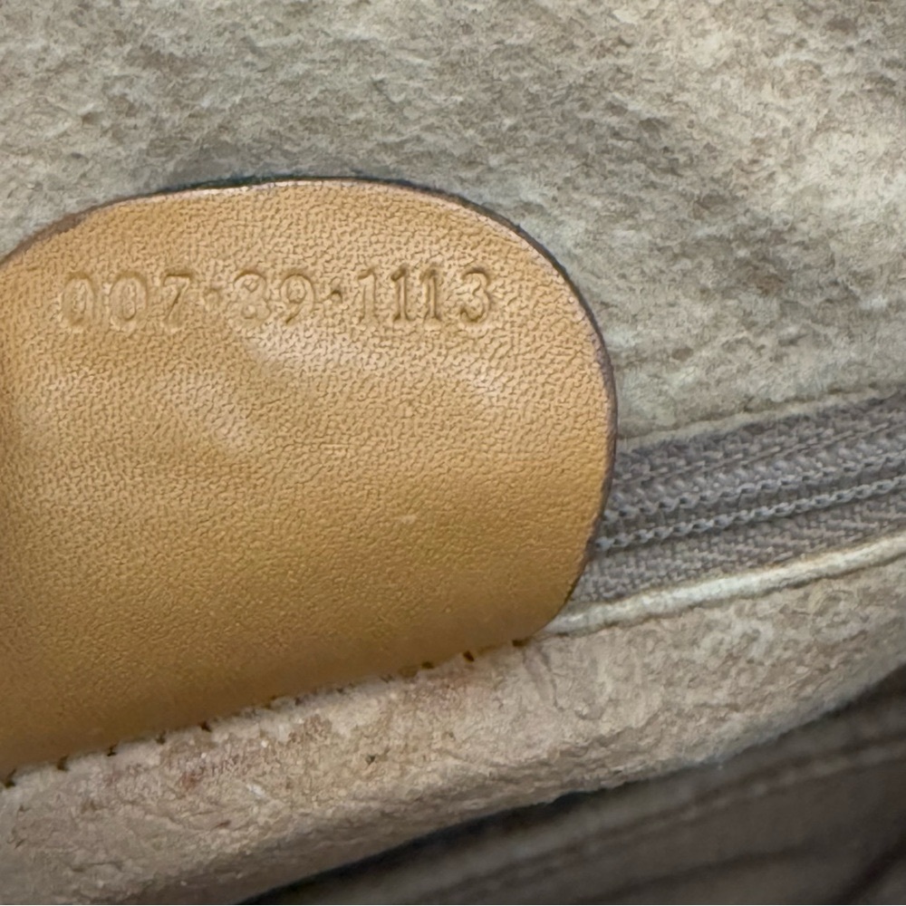GUCCI Vintage Micro GG Canvas Shoulder Bag PVC Leather Beige - Picture 9 of 16